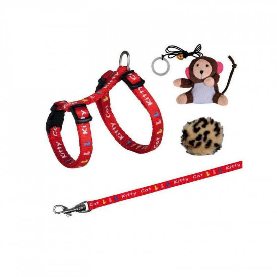 Trixie (Тріксі) Kitty Cat Set - Шлей з повідцем та іграшками для котів Trixie (Тріксі) Kitty Cat Set - Шлей з повідцем та іграшками для котів
