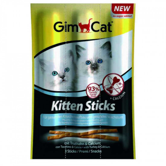 GimCat (DzhimKet) Kitten Sticks - Delicacy with a turkey and calcium for kittens GimCat (DzhimKet) Kitten Sticks - Delicacy with a turkey and calcium for kittens