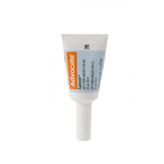 Advocate by Bayer Animal - Antiparasitic drops for dogs from fleas, louses, pincers, helminths (1 pipette) Advocate by Bayer Animal - Antiparasitic drops for dogs from fleas, louses, pincers, helminths (1 pipette)
