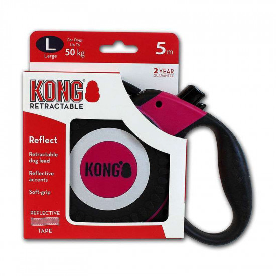 KONG (Конг) Reflect M - Поводок-рулетка для собак средних пород со светоотражателями KONG (Конг) Reflect M - Поводок-рулетка для собак средних пород со светоотражателями