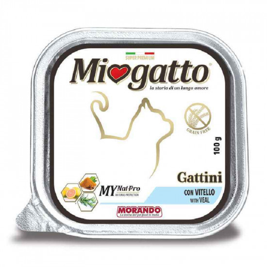 Morando Miogatto Kitten Veal - A damp forage with veal for kittens Morando Miogatto Kitten Veal - A damp forage with veal for kittens