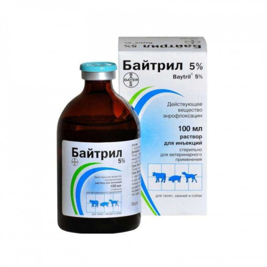Baytril (Байтрил) by Bayer - 5% розчин для ін'єкцій Baytril (Байтрил) by Bayer - 5% розчин для ін'єкцій
