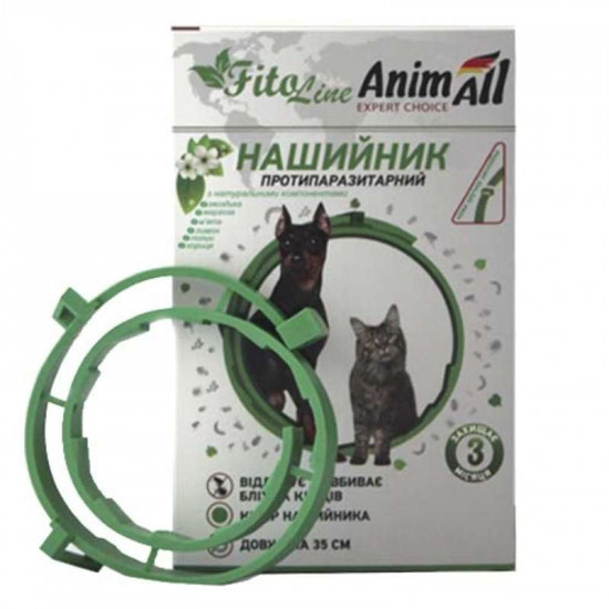 AnimAll VetLine (ЕнімАлл ВетЛайн) FitoLine Nature - Нашийник протипаразитарний для собак і котів від бліх і кліщів AnimAll VetLine (ЕнімАлл ВетЛайн) FitoLine Nature - Нашийник протипаразитарний для собак і котів від бліх і кліщів