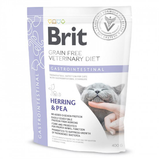 Brit GF Veterinary Diet (Veterinari Diyet Is shaven) Cat Gastrointestinal - Bezzernovaya a diet at a sharp and chronic gastroenteritis with a herring and peas for cats Brit GF Veterinary Diet (Veterinari Diyet Is shaven) Cat Gastrointestinal - Bezzernovaya a diet at a sharp and chronic gastroenteritis with a herring and peas for cats
