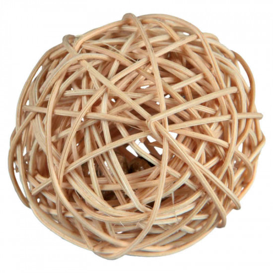 Trixie Rattan Ball - A ball from a rod with a hand bell for rodents Trixie Rattan Ball - A ball from a rod with a hand bell for rodents