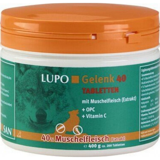 Luposan (Liuposang) LUPO Gelenk 40 Tabletten - Additive for maintenance of health of joints of dogs Luposan (Liuposang) LUPO Gelenk 40 Tabletten - Additive for maintenance of health of joints of dogs
