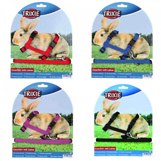 Trixie (Трикси) Harness with Leash for Rabbits and Guinea Pigs - Шлейка с поводком для кроликов и морских свинок Trixie (Трикси) Harness with Leash for Rabbits and Guinea Pigs - Шлейка с поводком для кроликов и морских свинок