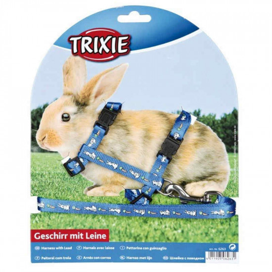 Trixie Rabbit Harness with Leash - A breast-band with a lead for rabbits with the drawing Trixie Rabbit Harness with Leash - A breast-band with a lead for rabbits with the drawing