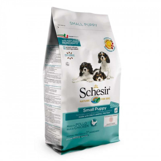 Schesir Dog Small Puppy - A dry monoprotein feed with chicken for puppies pass also small breeds Schesir Dog Small Puppy - A dry monoprotein feed with chicken for puppies pass also small breeds