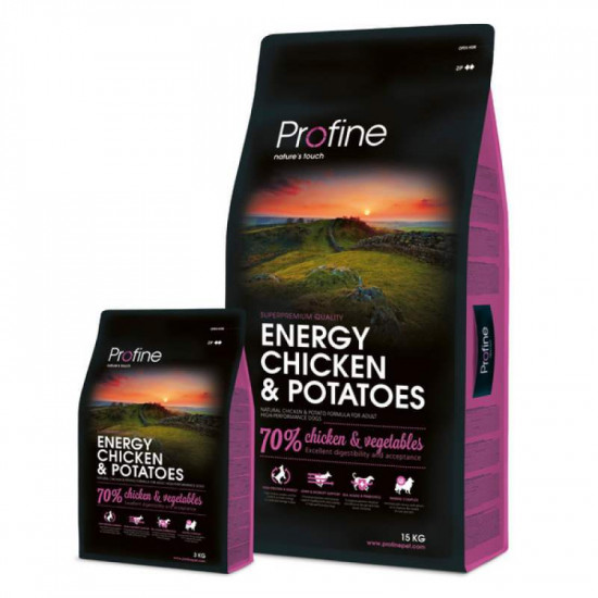 Profine (Professional Ainu) of Energy Chicken&Potatoes - Dry dog food with hyperactivity with chicken and potatoes Profine (Professional Ainu) of Energy Chicken&Potatoes - Dry dog food with hyperactivity with chicken and potatoes