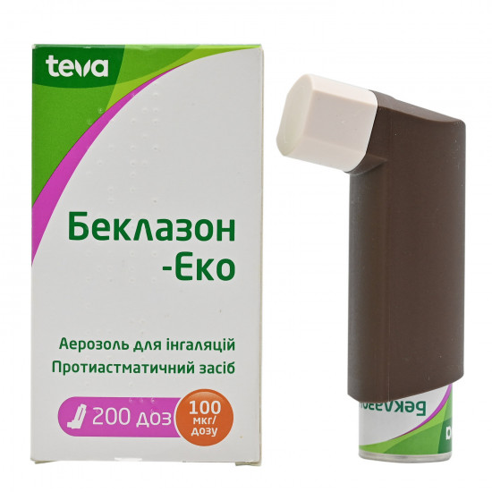 Беклазон-Еко аер. д/інг. 100мкг/доза балон 200доз Беклазон-Еко аер. д/інг. 100мкг/доза балон 200доз