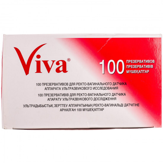 Презервативы латексные VIVA (Вива) для УЗИ 100 шт Презервативы латексные VIVA (Вива) для УЗИ 100 шт