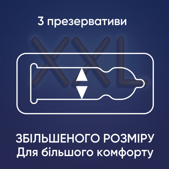 Презервативы латексные с силиконовой смазкой CONTEX (Контекс) Extra large XXL (Экстра ладж) увеличенного размера 3 шт Презервативы латексные с силиконовой смазкой CONTEX (Контекс) Extra large XXL (Экстра ладж) увеличенного размера 3 шт