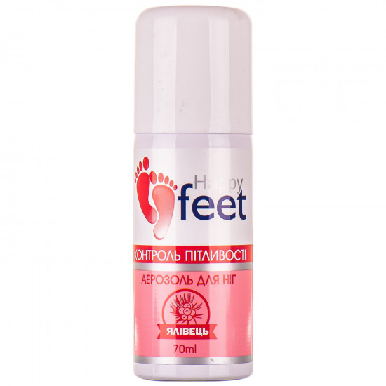 Aerosol for legs of HAPPY FEET (Heppi Foote) Control of perspiration with a juniper of 70 ml Aerosol for legs of HAPPY FEET (Heppi Foote) Control of perspiration with a juniper of 70 ml