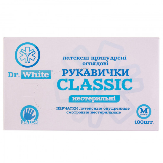 Dr.White Classic gloves (Other Vayt the Classic) viewing latex opudrenny unsterile the size are M 1 couple Dr.White Classic gloves (Other Vayt the Classic) viewing latex opudrenny unsterile the size are M 1 couple