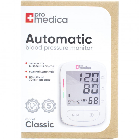 Measuring instrument (tonometer) of arterial blood pressure ProMedica Classic automatic Measuring instrument (tonometer) of arterial blood pressure ProMedica Classic automatic