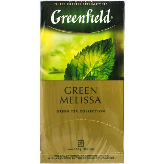 Чай зеленый GREENFIELD (Гринфилд) Melissa Мелисса в фильтр-пакетах по 1,5 г 25 шт Чай зеленый GREENFIELD (Гринфилд) Melissa Мелисса в фильтр-пакетах по 1,5 г 25 шт