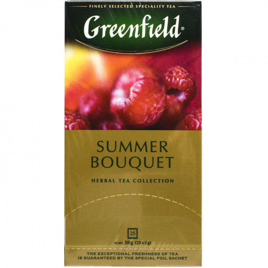 Чай травяной GREENFIELD (Гринфилд) Summer Bouquet в фильтр-пакетах по 2 г 25 шт Чай травяной GREENFIELD (Гринфилд) Summer Bouquet в фильтр-пакетах по 2 г 25 шт