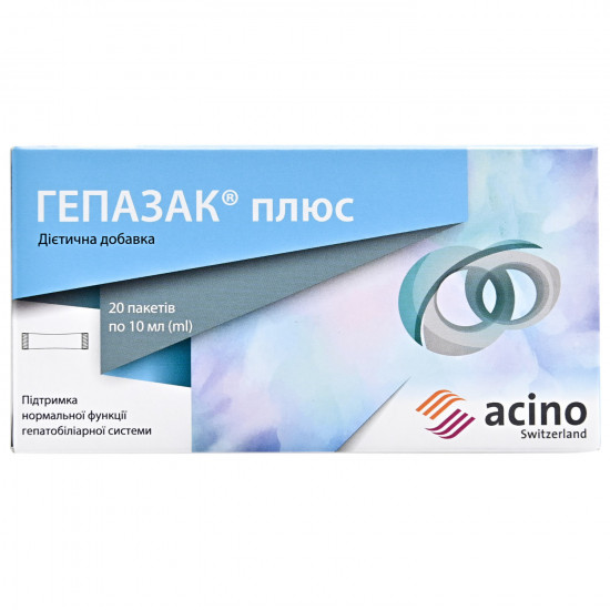 Gepazak Plus solution oral for maintenance of normal function of a gepabiliarny system in packages sachets on 10 ml 20 pieces Gepazak Plus solution oral for maintenance of normal function of a gepabiliarny system in packages sachets on 10 ml 20 pieces