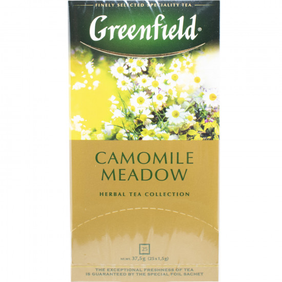 Чай травяной GREENFIELD (Гринфилд) Camomile Meadow в фильтр-пакетах по 1,5 г 25 шт Чай травяной GREENFIELD (Гринфилд) Camomile Meadow в фильтр-пакетах по 1,5 г 25 шт
