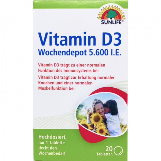 Вітаміни SUNLIFE (Санлайф) Vitamin D3 5600 IE таблетки 20 шт Вітаміни SUNLIFE (Санлайф) Vitamin D3 5600 IE таблетки 20 шт