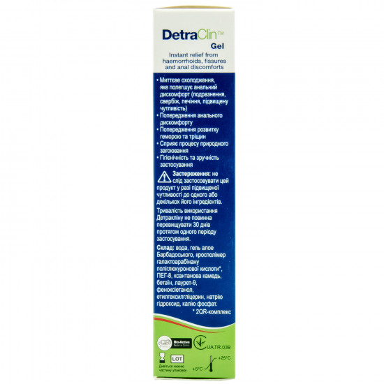 DetraKlin Gel for rectal and external use of a tube of 37 g DetraKlin Gel for rectal and external use of a tube of 37 g