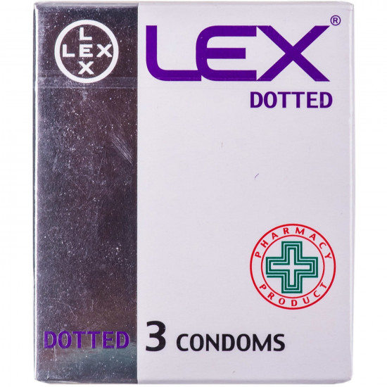 Презервативы LEX (Лекс) Dotted с точками 3 шт Презервативы LEX (Лекс) Dotted с точками 3 шт