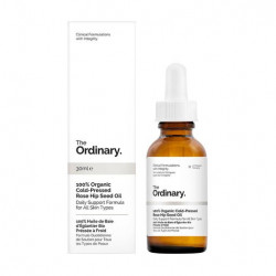 100% organic oil of a cold extraction from seeds of a dogrose of The Ordinary of 100% of Organic Cold-Pressed Rose Hip Seed Oil, 30 ml