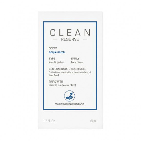 Clean Acqua Neroli Парфюмированная вода унисекс, 50 мл
Clean Acqua Neroli Парфюмированная вода унисекс, 50 мл