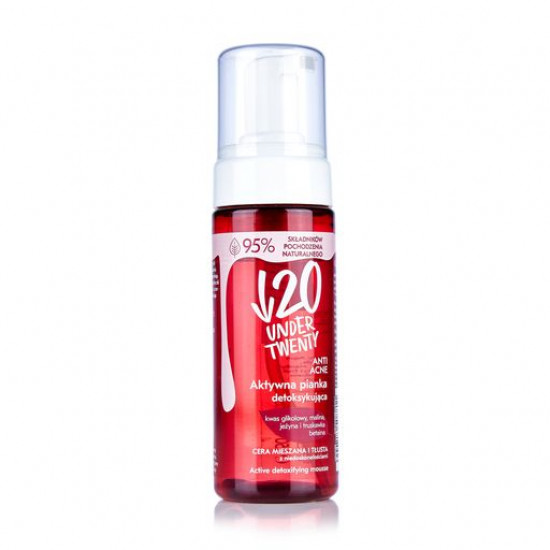 Active mousse a skin for washing of Under Twenty Anti Acne! Active Detoxifying Foam with effect of a detox, 150 ml Active mousse a skin for washing of Under Twenty Anti Acne! Active Detoxifying Foam with effect of a detox, 150 ml