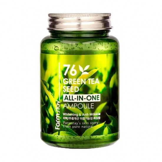 Ampoule serum for the person FarmStay All-In-One 76 Green Tea Seed Ampoule with seeds of green tea, 250 ml Ampoule serum for the person FarmStay All-In-One 76 Green Tea Seed Ampoule with seeds of green tea, 250 ml