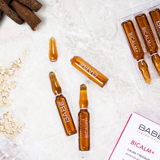 Concentrated ampoules for the person BABE Laboratorios Bicalm + for elimination of manifestations of a couperosis and irritations, 2*2 ml Concentrated ampoules for the person BABE Laboratorios Bicalm + for elimination of manifestations of a couperosis and irritations, 2*2 ml