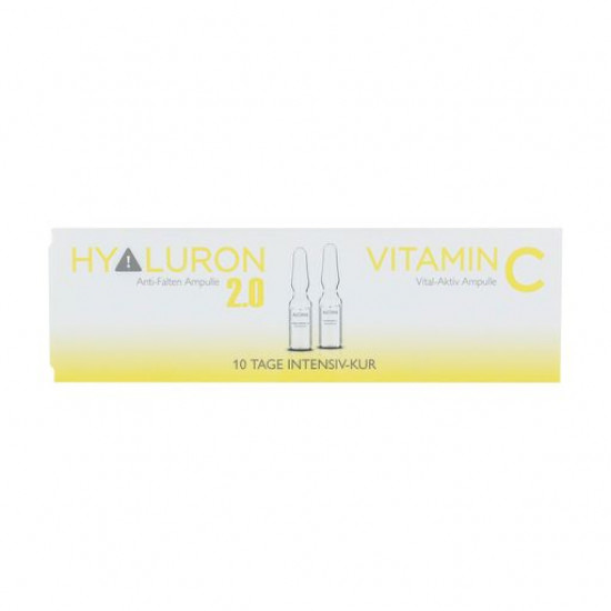 Ampoules for intesivny therapy of face skin of Alcina Hyaluron 2.0 & Vitamin C, 10*1 ml Ampoules for intesivny therapy of face skin of Alcina Hyaluron 2.0 & Vitamin C, 10*1 ml