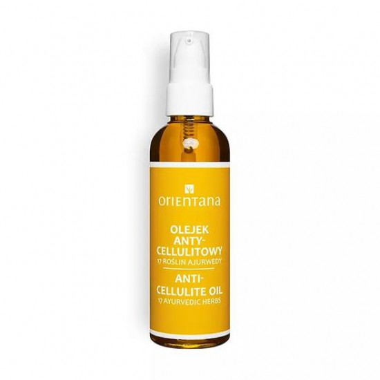 Anti-cellulite oil for a body of Orientana Anti Cellulite Bio Oil 17 Ayurvedic Herbs of 17 plants of Ayurveda, 100 ml Anti-cellulite oil for a body of Orientana Anti Cellulite Bio Oil 17 Ayurvedic Herbs of 17 plants of Ayurveda, 100 ml
