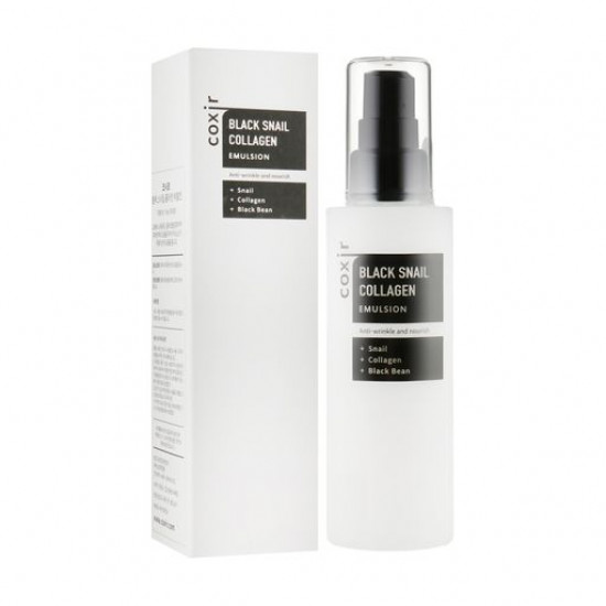 Anti-aging emulsion for the person Coxir Black Snail Collagen Emulsion with mutsiny a black snail and collagen, 100 ml Anti-aging emulsion for the person Coxir Black Snail Collagen Emulsion with mutsiny a black snail and collagen, 100 ml