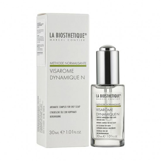 Ароматерапевтичний комплекс для жирної шкіри голови La Biosthetique Methode Normalisante Visarome Dynamique N, 30 мл Ароматерапевтичний комплекс для жирної шкіри голови La Biosthetique Methode Normalisante Visarome Dynamique N, 30 мл
