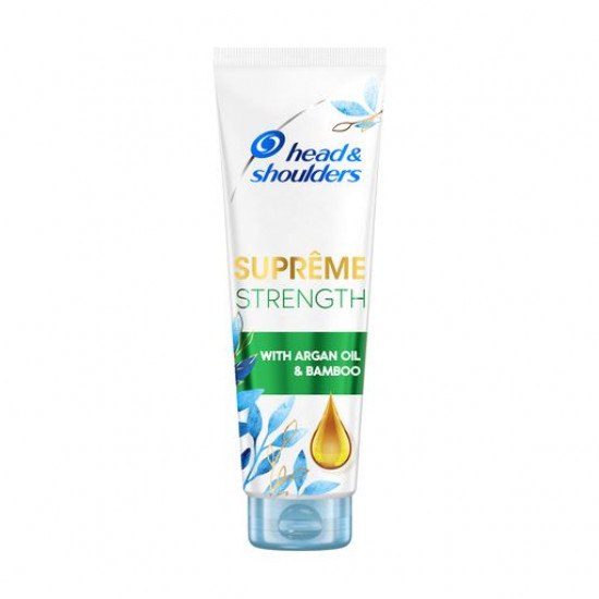 Бальзам-ополіскувач для волосся проти лупи Head & Shoulders Supreme Зміцнення з аргановим маслом і екстрактом бамбука, 220 мл Бальзам-ополіскувач для волосся проти лупи Head & Shoulders Supreme Зміцнення з аргановим маслом і екстрактом бамбука, 220 мл