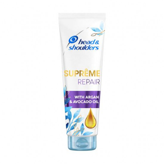 Conditioner against dandruff for the dry and injured hair of Supreme Head & Shoulders Restoration, with oil argon, 220 ml Conditioner against dandruff for the dry and injured hair of Supreme Head & Shoulders Restoration, with oil argon, 220 ml