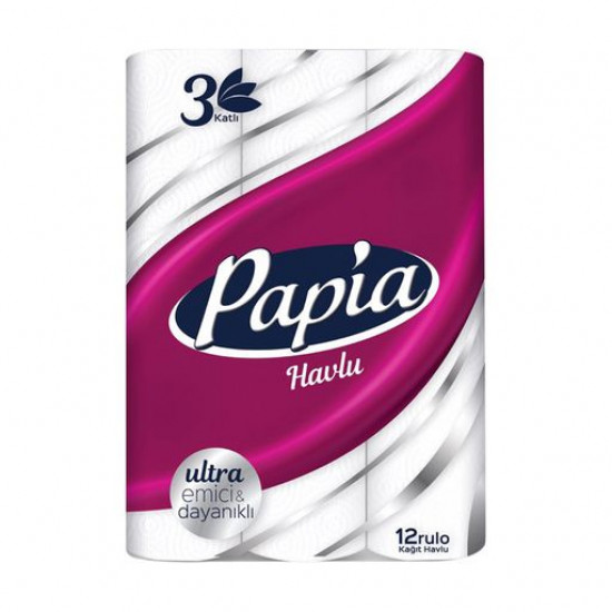 3-layer Papia paper towels, 85 separations, 12 pieces 3-layer Papia paper towels, 85 separations, 12 pieces