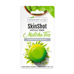 Детоксицирующая маска Bielenda Skin Shot Matcha Tea Чай-матча, для серой, усталой кожи с признаками старения, сухости и шелушения, 8 г