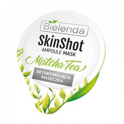 Детоксицирующая маска Bielenda Skin Shot Matcha Tea Чай-матча, для серой, усталой кожи с признаками старения, сухости и шелушения, 8 г