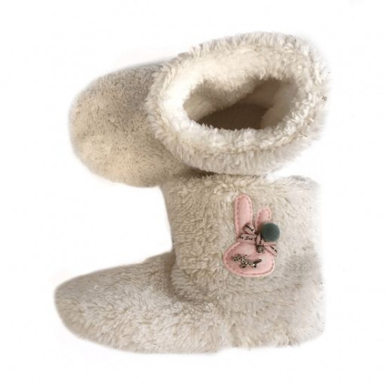 Children's room Twins slippers boots fleece, hare, beige, size 30-31 Children's room Twins slippers boots fleece, hare, beige, size 30-31