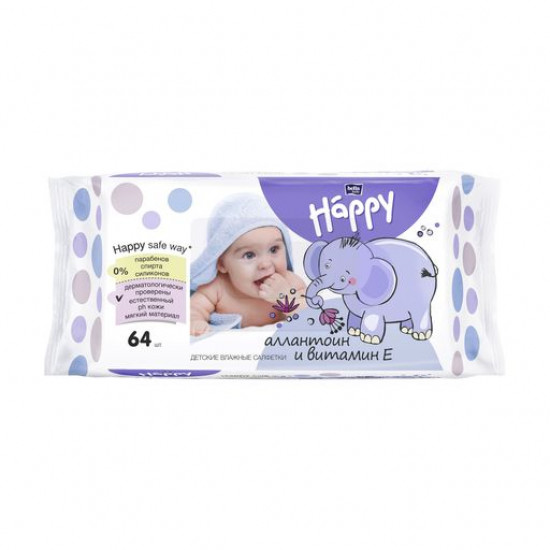 Детские влажные салфетки Bella Baby Happy Vit E & Allantoin с витамином Е, 64 шт
Детские влажные салфетки Bella Baby Happy Vit E & Allantoin с витамином Е, 64 шт