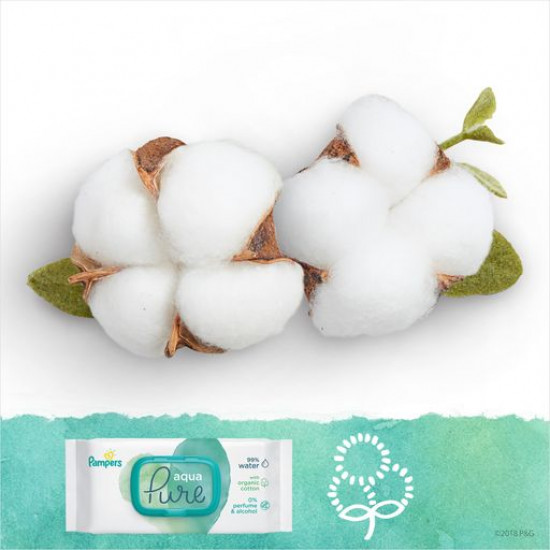 Дитячі вологі серветки Pampers Aqua Pure, 96 шт Дитячі вологі серветки Pampers Aqua Pure, 96 шт