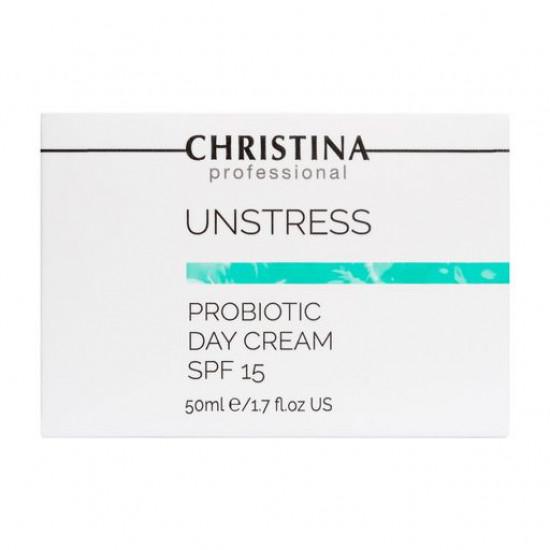 Day cream for the person Christina Unstress Probiotic Day Cream SPF 15 with pro-biotic action, 50 ml Day cream for the person Christina Unstress Probiotic Day Cream SPF 15 with pro-biotic action, 50 ml