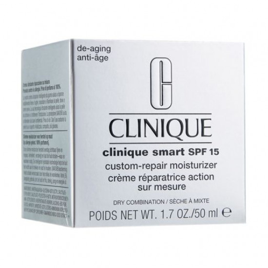 Дневной крем для лица Clinique Smart Custom-Repair Moisturizer SPF15 для сухой кожи, 50 мл
Дневной крем для лица Clinique Smart Custom-Repair Moisturizer SPF15 для сухой кожи, 50 мл