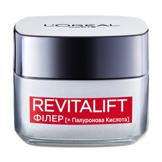 Денний крем для обличчя L'Oreal Paris Revitalift Філлер, Антивіковий догляд, 40+, 50 мл Денний крем для обличчя L'Oreal Paris Revitalift Філлер, Антивіковий догляд, 40+, 50 мл