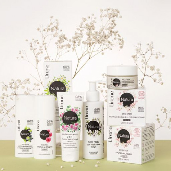 The day cream for the person Lirene Natura Eco Cream Black elder smoothing and calming for sensitive and kuperozny skin, 50 ml The day cream for the person Lirene Natura Eco Cream Black elder smoothing and calming for sensitive and kuperozny skin, 50 ml