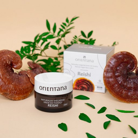 Денний крем для обличчя Orientana Reishi Natural Vegan Day Cream, 50 мл Денний крем для обличчя Orientana Reishi Natural Vegan Day Cream, 50 мл