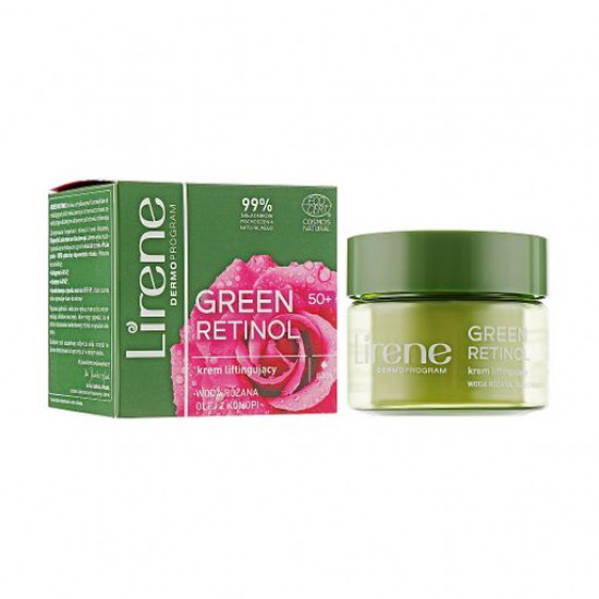 Day lifting cream for the person Lirene Green Retinol Lifting Day Cream 50+, 50 ml Day lifting cream for the person Lirene Green Retinol Lifting Day Cream 50+, 50 ml